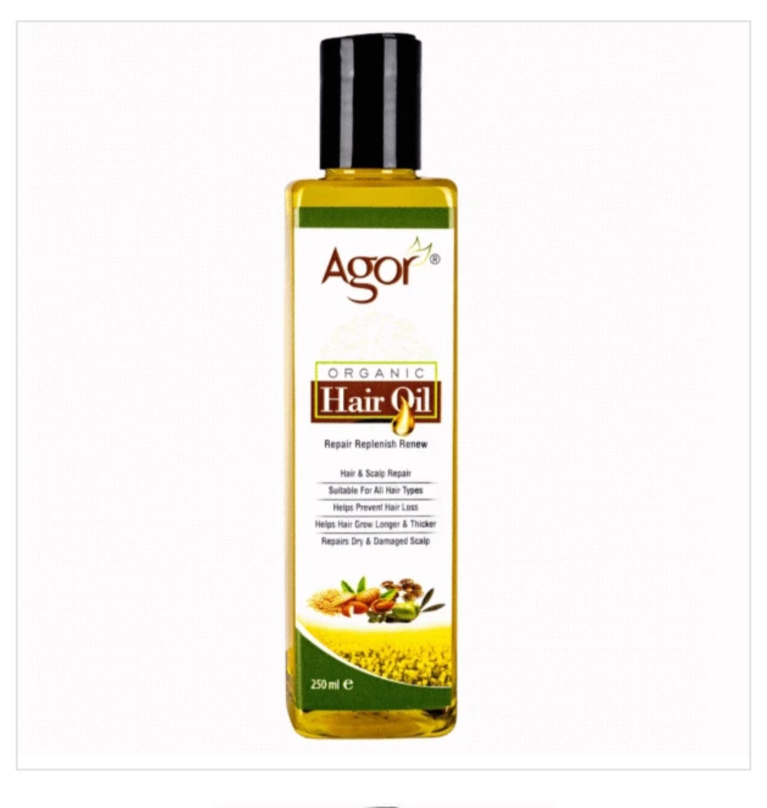 AGOR 100% ORGANIC HAIR OIL (250ML)